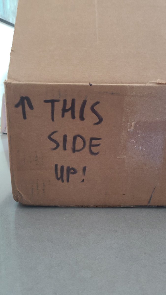 dcarter24's tweet photo. @UPS why is it so hard to read the box and not put the box on the side that it is not supposed to go on. Twice in a week! Seriously this lack of attention is expensive and ridiculous! https://t.co/bebuxyragF