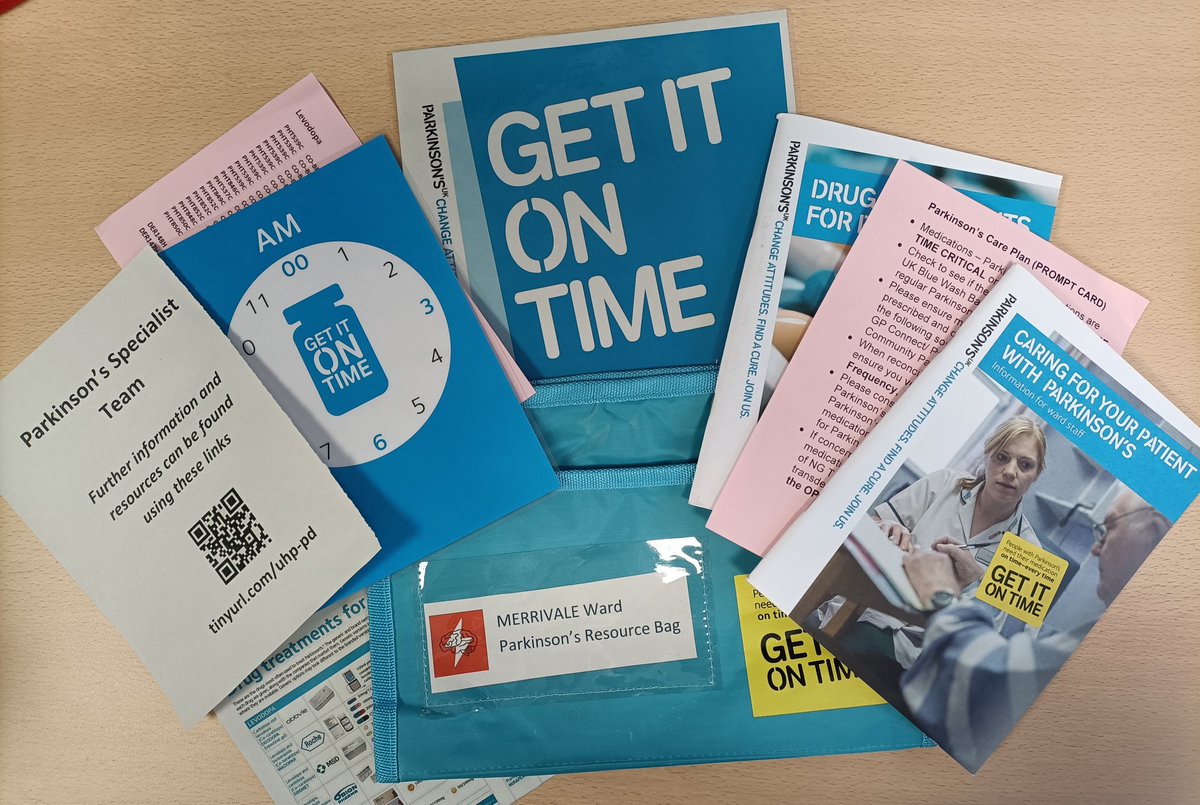 Copies will also be sent to each ward so you can update your Parkinson's resource pack. You can also collect a copy from our office on L10 #TimeCriticalMedication
@DerrifordNurses @UHP_UEC @Acute_Medicine @MAUThrushel