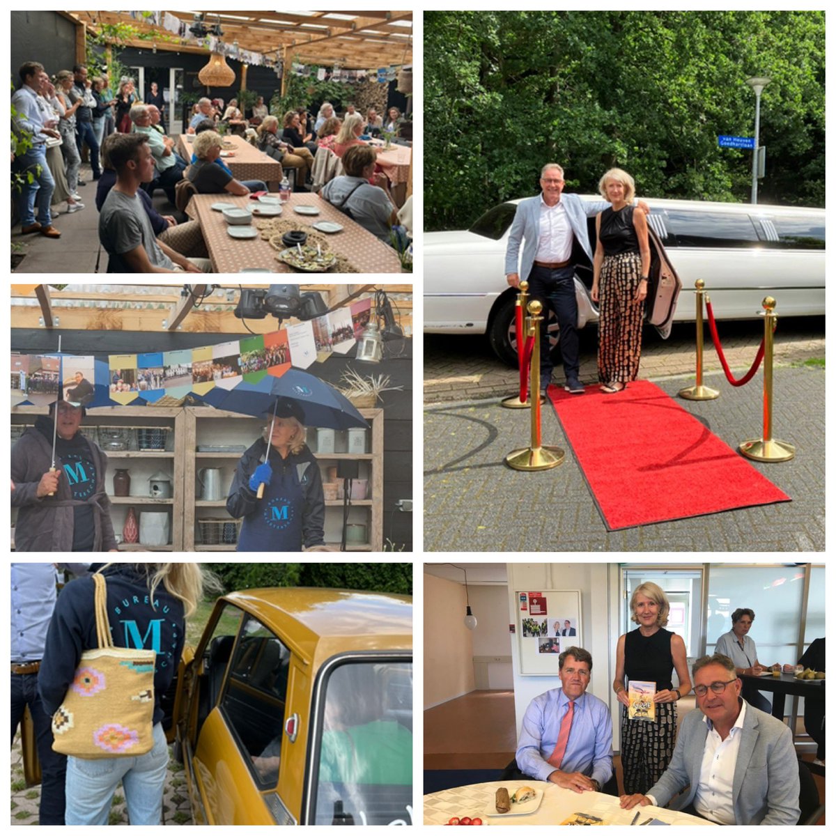 bmeesterschap's tweet image. Dank voor een mega leuke Meesterschapsdag; afscheid Carla Rink, Albertus de Jong bij Bureau Meesterschap: ontbijt thuis bezorgd, in een limousine naar kantoor; lunch met Eric van Oosterhout, in Hooghalen: met collega’s, optredens, zang, cadeaus, dafje rijden, bbq etc. 
Dankjewel!