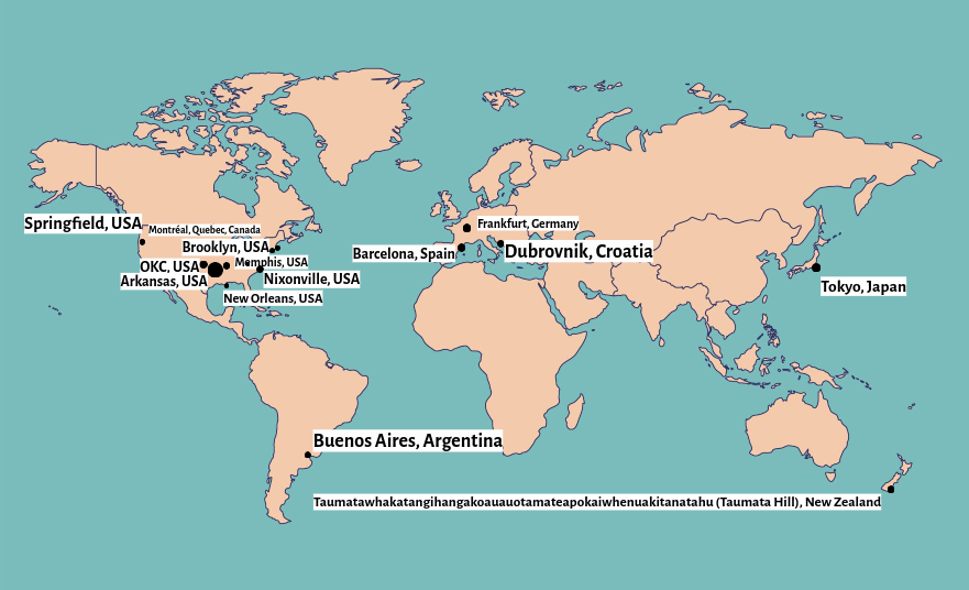 Check out where each team is located 📍