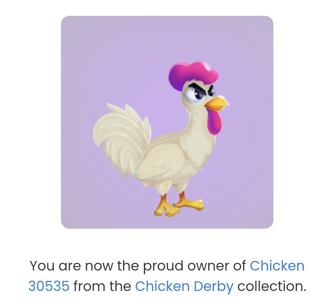 Jjasonj_'s tweet photo. Second @bitlovincom Birdy #chickenNFT added to the coupe!! #Borks and #Chickens for me! 

#nfts #nft #nftart #nftcommunity #nftcollector #nftartist #crypto #digitalart #cryptoart #art #ethereum #opensea #nftcollectors #blockchain #nftdrop #cryptocurrency #nftcollectibles #bitcoin https://t.co/4QtSfs5Qfc