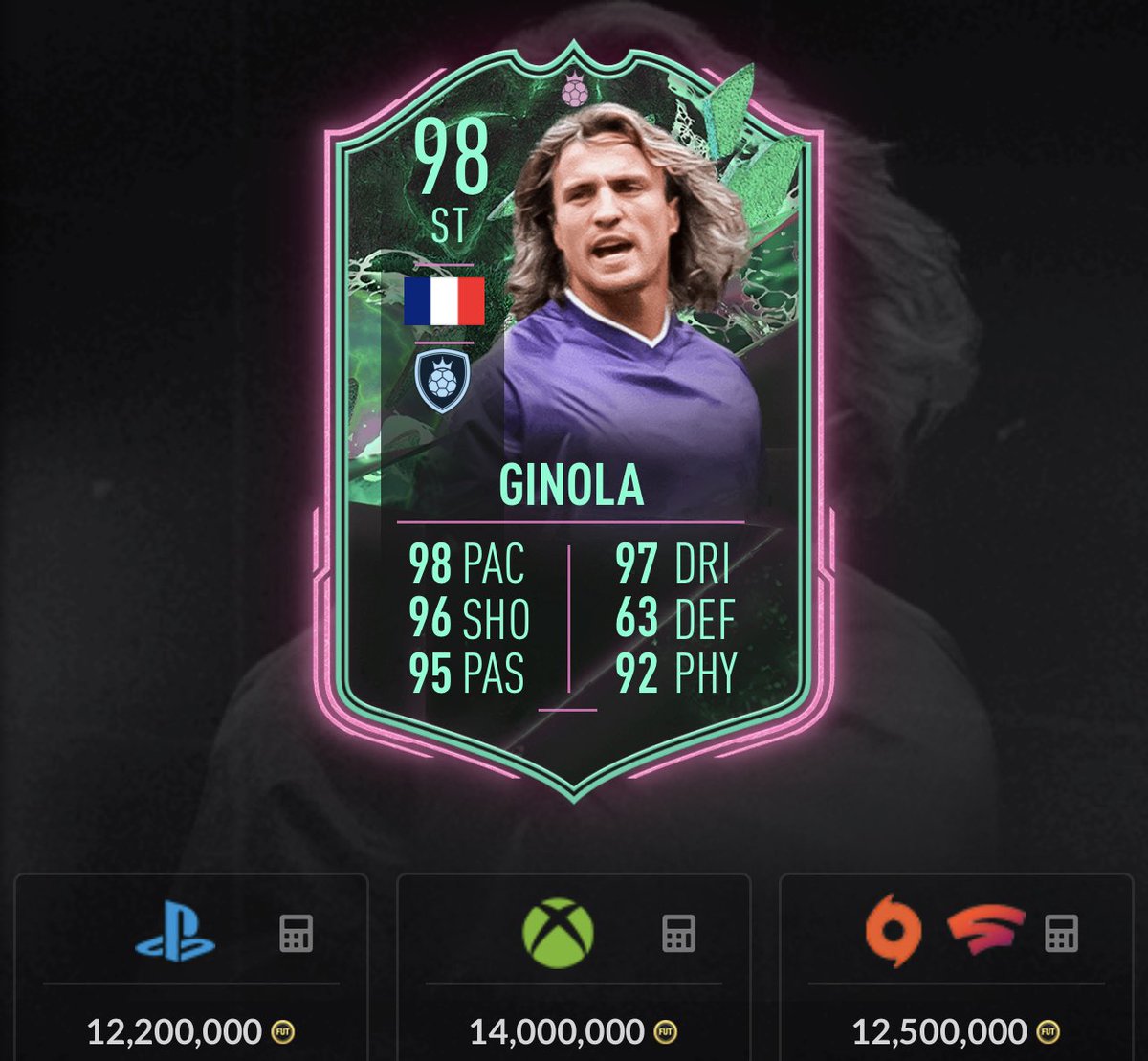 ivanlapanje's tweet photo. A player I honestly never heard of before this FIFA is now the best card in the game. No disrepect to Ginola.

But.... 

Where is the justice towards the great icons of our game? Ballon d'Or winners like Sheva, Van Basten, Rivaldo etc. Their cards are unusable. https://t.co/fzOwmhcmh9