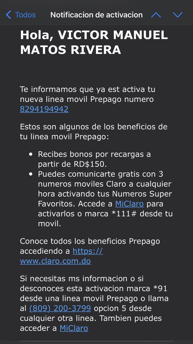 vmatos1's tweet photo. En @ClaroRD activaron este número con mis datos, sin yo siquiera saberlo, me entero por un correo que me llegó 829-419-4942. Como maneja esta empresa mis datos ?
Con qué facilidad hacen esto y nadie dice nada ?@IndotelRD https://t.co/TkwDSushHK
