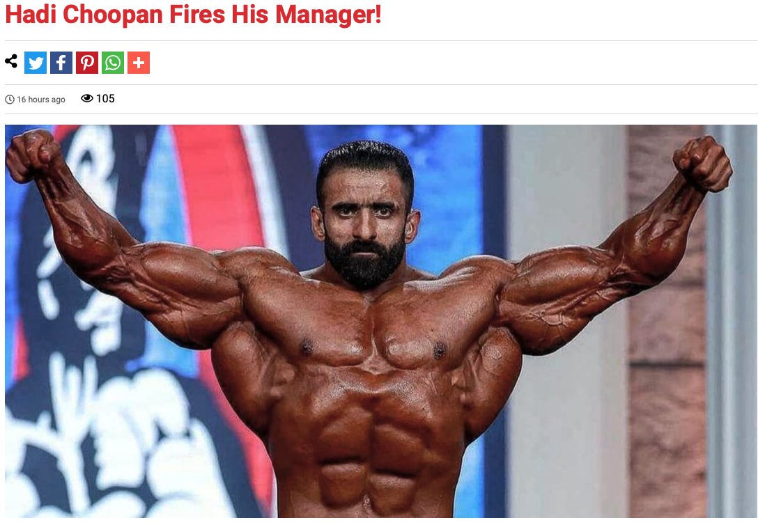 ironmagazine's tweet photo. Hadi Choopan Fires His Manager!
Read more here👇
https://t.co/iy1GF5CqBZ
#ironmag #ironmagazine #hadi #ifbbpro #bodybuilder #Workoutmotivation #Gym #Gymlife #fitnessnews #bodybuildingnews https://t.co/JEdxhqNy5m