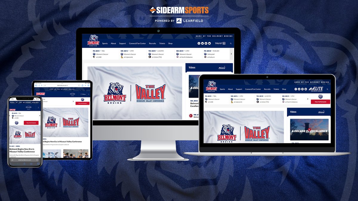 Belmont Athletics (@gobelmontbruins) on Twitter photo 𝙉𝙚𝙬 𝙡𝙚𝙖𝙜𝙪𝙚, 𝙣𝙚𝙬 𝙬𝙚𝙗𝙨𝙞𝙩𝙚 🖥💻📱
We're happy to partner with industry leader <a href="/SIDEARMSports/">SIDEARM Sports</a> 🤝 🐻
📰 🔗 BelmontBruins.com/NewWebsite
#ItsBruinTime 𝙉𝙚𝙬 𝙡𝙚𝙖𝙜𝙪𝙚, 𝙣𝙚𝙬 𝙬𝙚𝙗𝙨𝙞𝙩𝙚 🖥💻📱
We're happy to partner with industry leader <a href="/SIDEARMSports/">SIDEARM Sports</a> 🤝 🐻
📰 🔗 BelmontBruins.com/NewWebsite
#ItsBruinTime