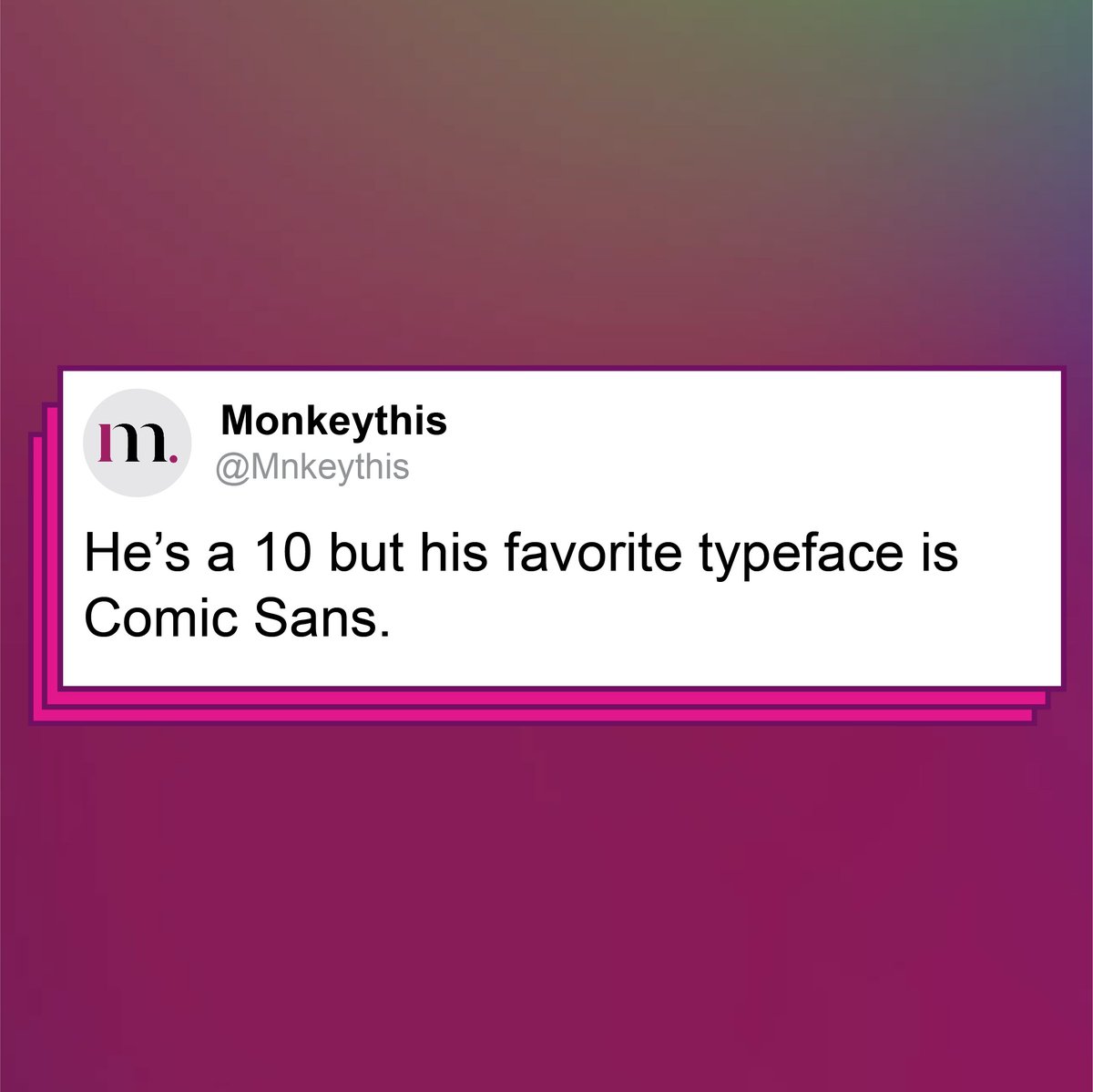 Mnkeythis's tweet photo. He's a 10 but... https://t.co/F8LJdA8q4J