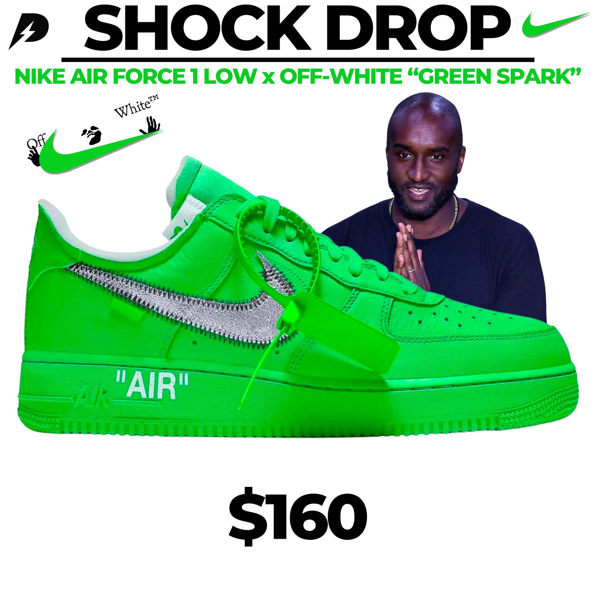 off white air force 1 shock drop