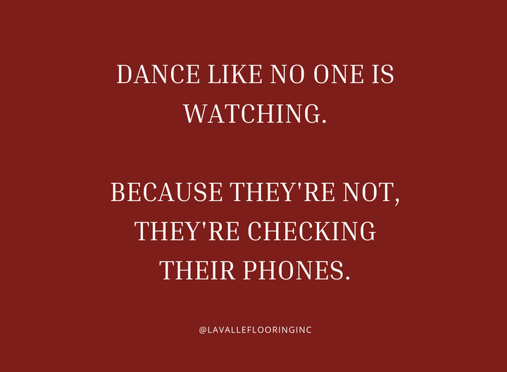 Go on and dance. Especially if you are dancing on your new floors to try them out. 🕺 #newflooring #goaheadanddance #lavalleflooring #flooringexperts #jamestownnd