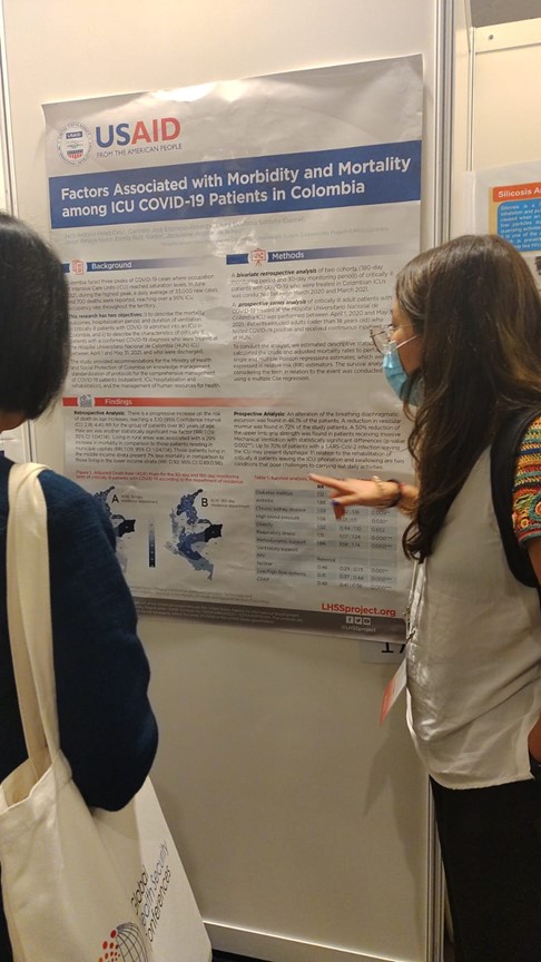 Discussing results from the survival analysis of ICU #COVID19 patients in Colombia at the Global Health Security Conference. #GHS2022  #healthsecurity #globalhealth #USAID ow.ly/y17C50JKRSk