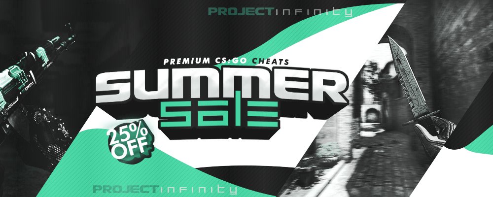Summer sale 2022! Get 25% discount on every sale. More information: project-infinity.cloud/threads/summer… #csgohacks #csgocheats #projectinfinity #csgocheat #csgohack