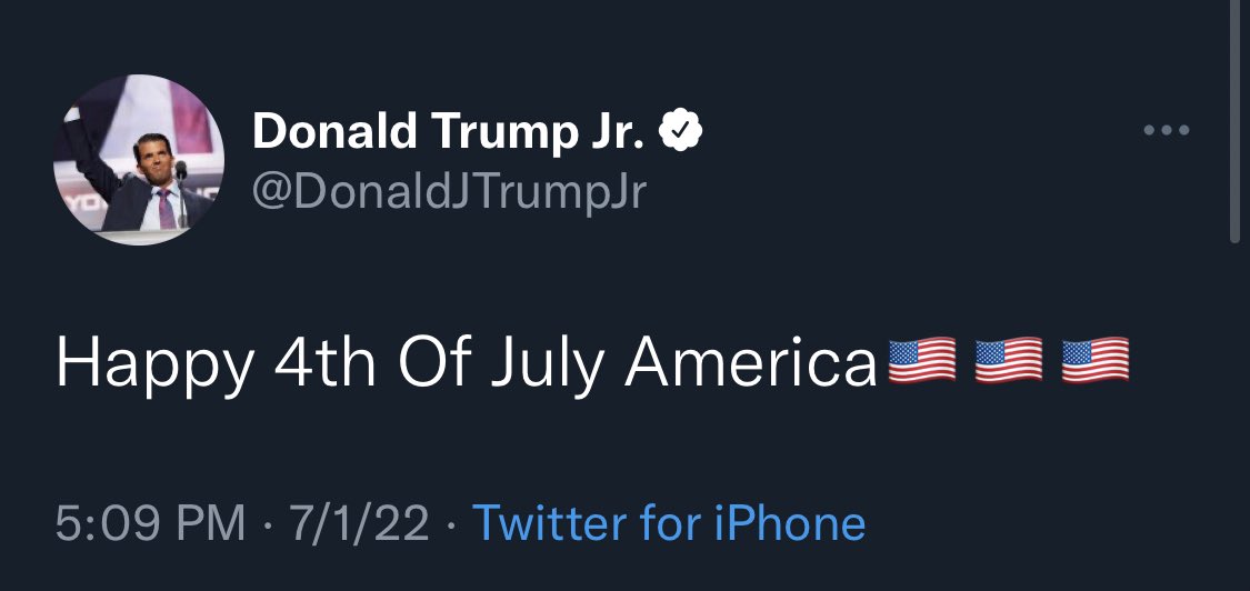 A tweet sent at 5:09PM on the 1st of July.