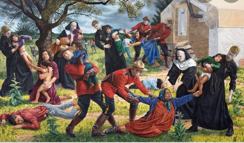 TVdonyoung's tweet photo. Canada Day (and many other days) through different eyes.

#Monkman
#TheScoop
#Reconciliation https://t.co/wzXFBFyIig