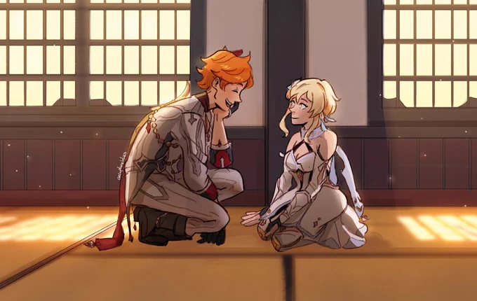 [ #chilumi ] they are doing the obiyuki "sit on the floor before we make a big leap in our lives" habit that I adore🥰 