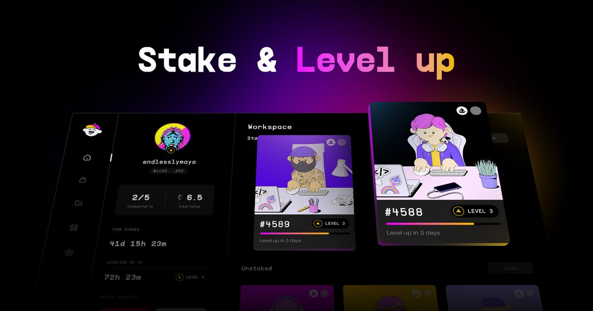 Introducing the Workspace ✨
Innovative staking. On-chain. Available at mint!

→ mirror.xyz/deskheads.eth/…