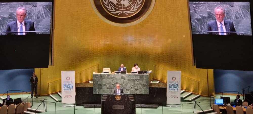 Etienne Krug (@etiennekrug) on Twitter photo Honored to address the <a href="/UN/">United Nations</a> General Assembly today w a simple message: to achieve 50% ⬇️ in road deaths each country needs to set its own target & have a plan to achieve it w clear roles and funding. We also need a focal person in each country to have a network for collaboration Honored to address the <a href="/UN/">United Nations</a> General Assembly today w a simple message: to achieve 50% ⬇️ in road deaths each country needs to set its own target & have a plan to achieve it w clear roles and funding. We also need a focal person in each country to have a network for collaboration