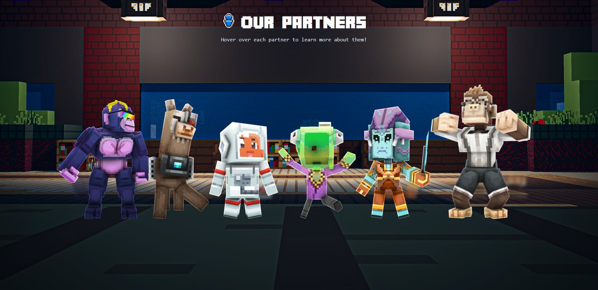 Meet our Partners!

View more information here:
gridcraft.net

Partners:
<a href="/CyberKongz/">CyberKongz</a> 
<a href="/Llamaverse_/">Llamaverse</a> (Llamascape Merge)
<a href="/SquishySquadNFT/">Squishy Squad</a> 
<a href="/GoobersNFT/">Goobers</a> 
@JRNYclub 
<a href="/GamingApeClub/">Gaming Ape Club</a> 

We are excited to build realms for these partners.
Who else should we partner/collab with?