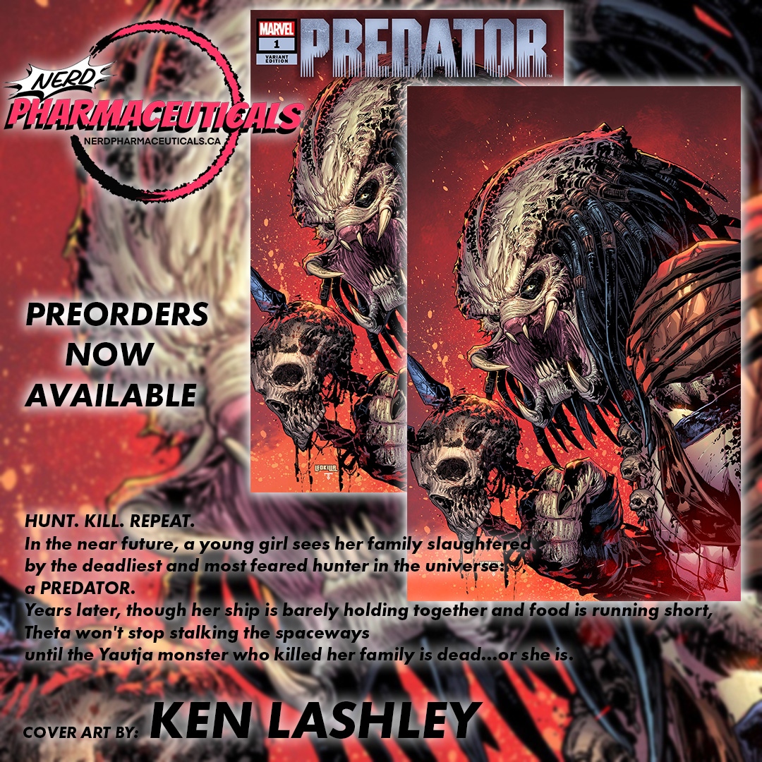 NerdPharmac's tweet photo. PREDATOR 1 LASHLEY, NERD EXCLUSIVE
PREORDERS NOW AVAILABLE!!!
Get your dose!
https://t.co/gZBTpfNT0c
(W) @edbrisson
(A) Kev Walker
(CA) @ledkilla
@marvel
#marvel #predator #mcupredator #comics #predatorcomics https://t.co/g88a7961JN