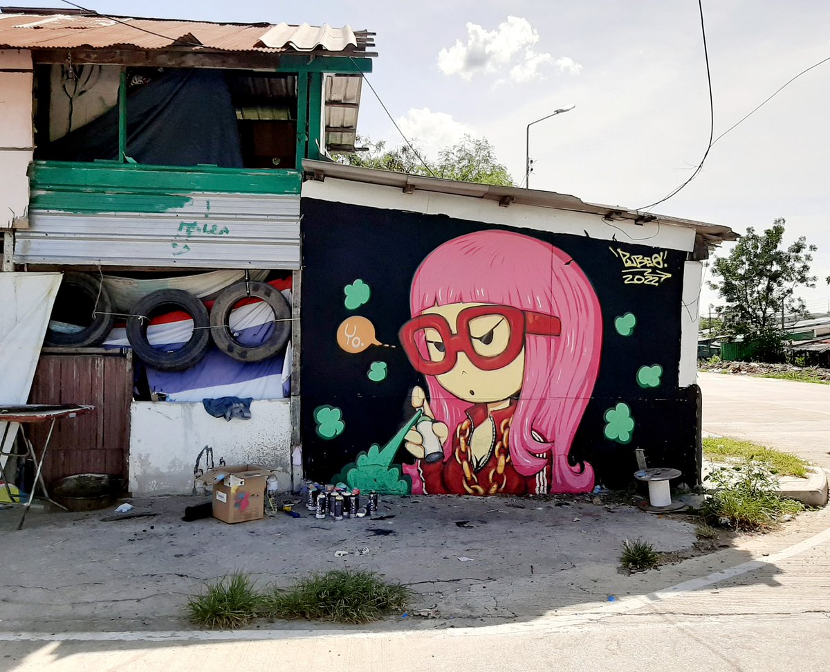 my artwork ✍️🤘💚 mira on wall

#painting #artcharacters #graffiti #StreetArt #wallart #streetartist
#streetartthai #graffitiart #NFTCommunity #NFT #NFTs #nftcollector #NFTartist #NFTartist #ราชมลคลธัญบุรี #NEAR #Ethereum #bitcion
