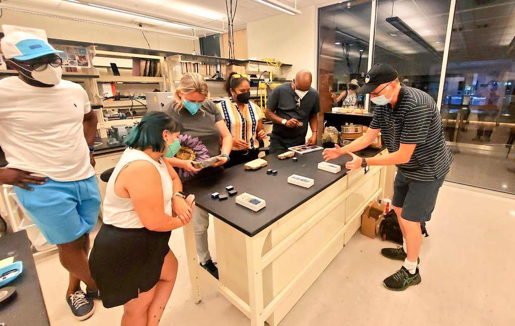 .<a href="/AndesTectonics/">Brian Horton</a> talks to our teachers about how to cut thin slices of rock samples for viewing under the microscope.