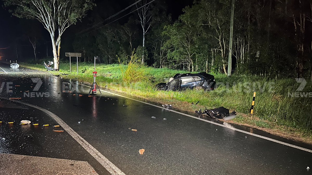 westy67968's tweet photo. A late night crash in #Doonan has claimed the life of a man in his 40βs when it left the road before crashing into a tree. Investigators from the Forensic Crash Unit are appealing for witnesses, or anyone with relevant dash cam footage, to contact them. @7NewsSC @7NewsBrisbane https://t.co/0uis6x7vq3