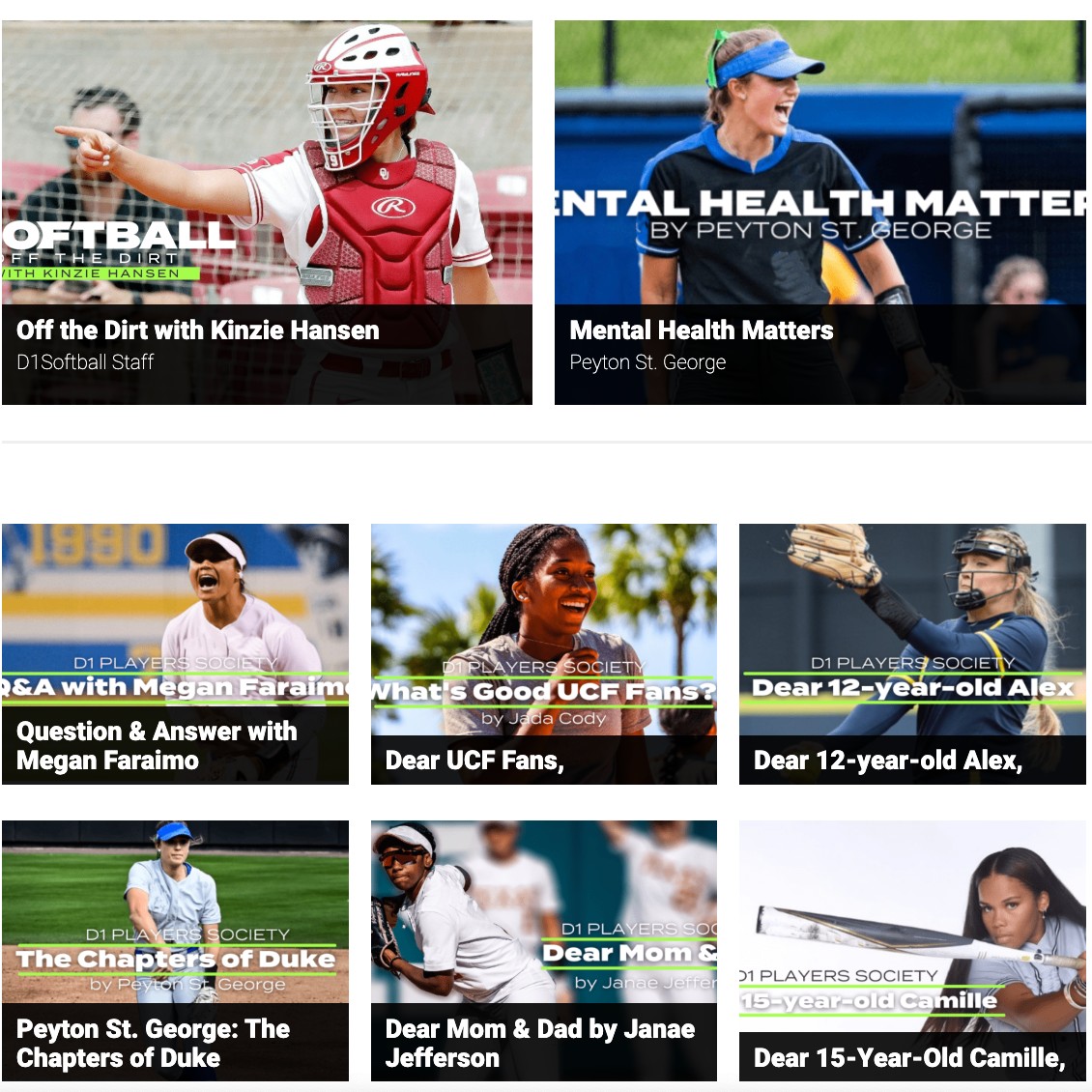 D1Softball's tweet photo. Our #D1PS team crushed it this year with content! 

Check out it 👇
https://t.co/nJFUZtARD4 https://t.co/LiCYxvMuer