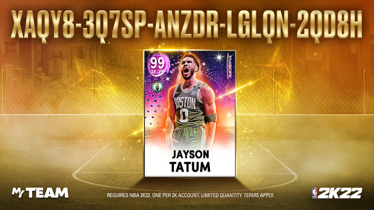 Who wants Dark Matter Takeoff Jayson Tatum? 

While codes last! 👇