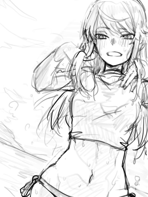 二度寝しようとしてるのに脳内でずっとキラキラしてくる女をラフだけど形にしておきました 