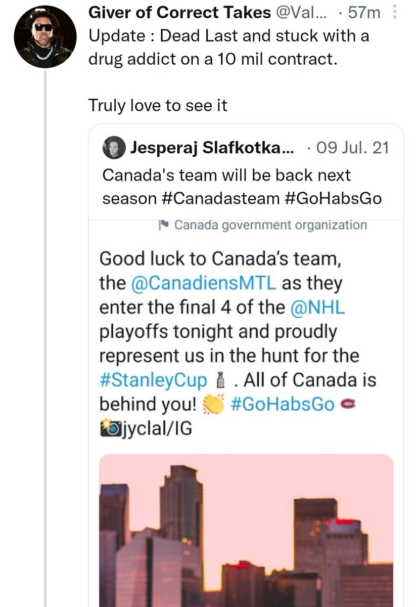 HughesMiniMe's tweet image. The definition of #hypocricy

The mental health and addiction awareness advocate attacking someone that had a mental health crisis

Too bad you're butthurt from losing in the first round as always
@ValanciunasDad
#leafsforever #gohabsgo