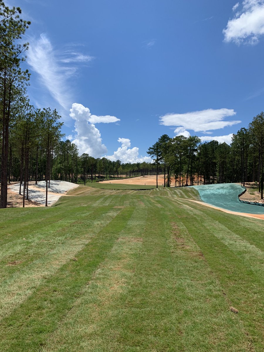 Extremely proud of the entire team at Wicker Point. The weather was tough to predict but we pushed through and laid 12 trucks of sod on #1