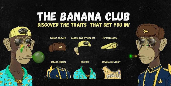 @BananaClubToken Not in the #BananaClub yet? Not too late - go grab one of these traits from opensea.io/collection/bio…

#NFTCommunity #DAOs #NFTProject #BioApes
