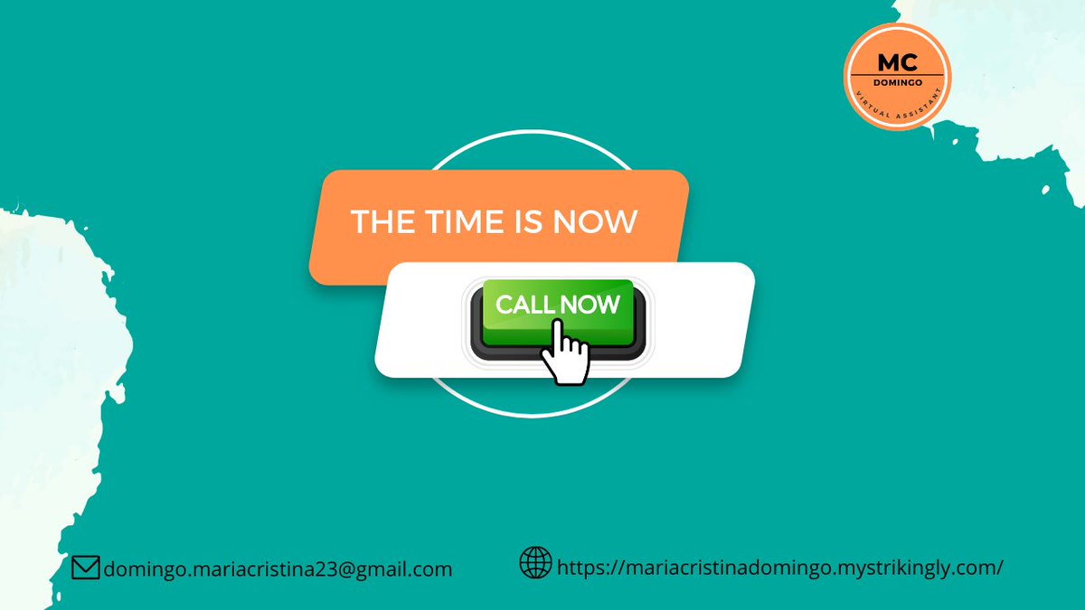 MCDomingoVA23's tweet photo. The time is now, call now!  

⏳ Don't waste your energy if there is a great solution. Work wisely. The time is now, call now!  

If you're interested, don't hesitate to send me a message.📩    
Email: domingo.mariacristina23@gmail.com 

#Hireme #HireVA  #PinoyVA https://t.co/TWaR2bo3Yi