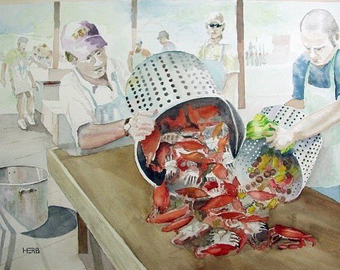 herbwilley's tweet photo. Capt Kent Cleaning Nets 8”x10”
Crab Festival Bay St Louis 11”x14”
Transparentwatercolors by Herb Willey

#art #paintings #transparentwatercolors #mosspointfineartgallery #prac #herbwilley #captkentcleaningnets #crabfestivalbaystlouis #bsl #baystlouisms #boats #crabs #captkent https://t.co/JUnIWTNAxT