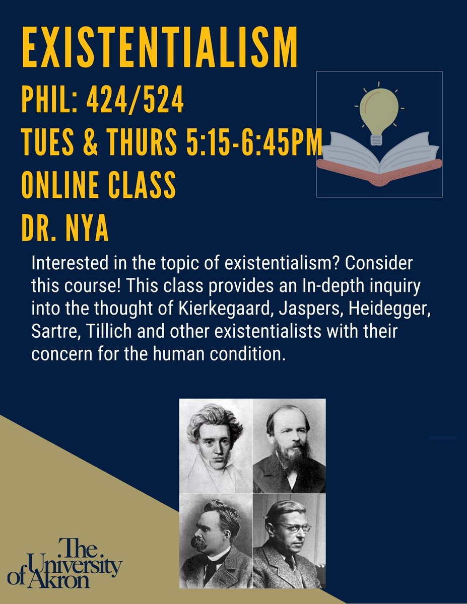 ZipsPhilosophy's tweet photo. Not sure what to take in the fall? There is a philosophy course for everyone. Enroll now! @UAkronEsc @UAStudentLife @UAkronCareer @AdvisorZippy @buchtelite @uakronbcas https://t.co/fyLVseCcVj