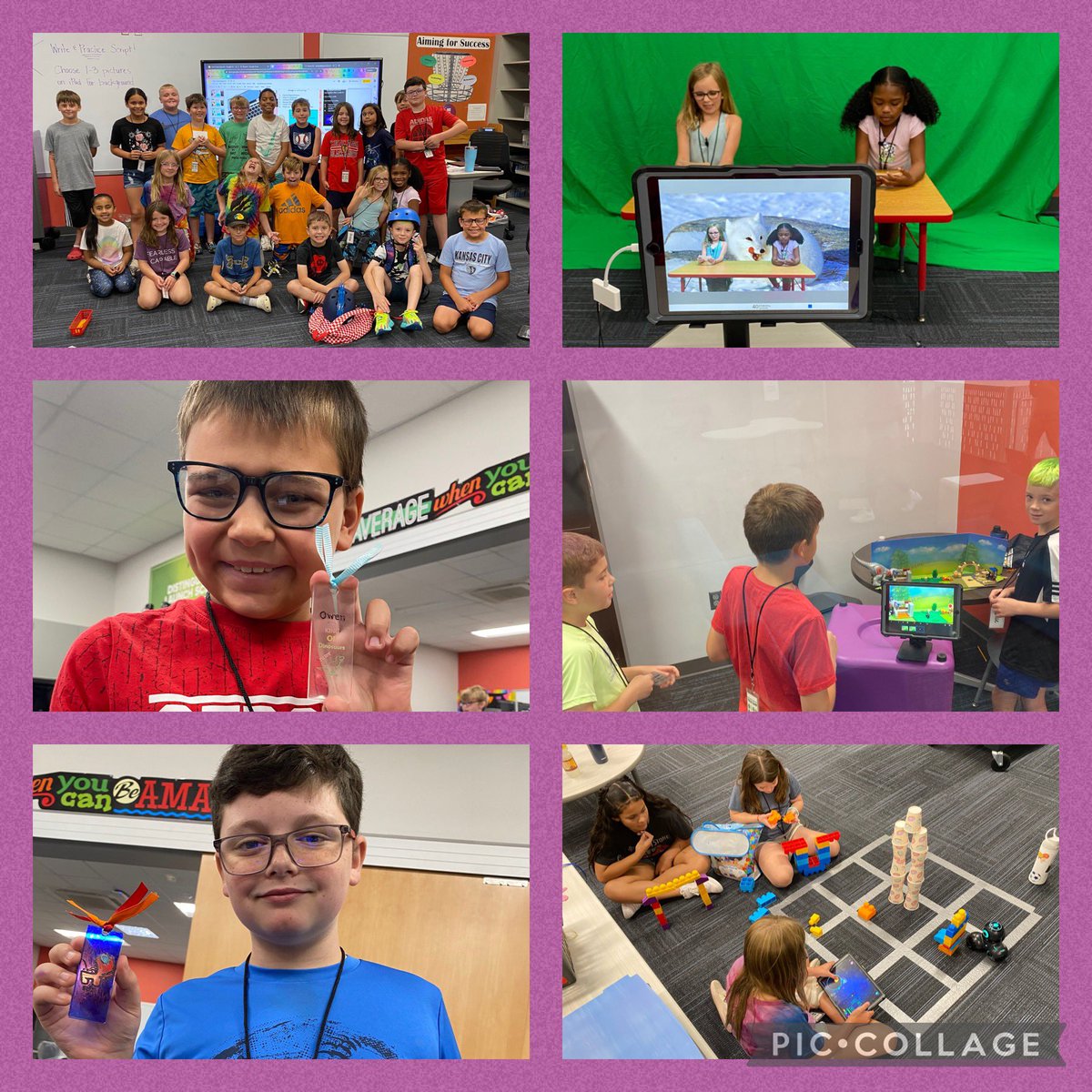 Session 2 of Tech Camp was this week! Ss completed different projects using coding, graphic design with the laser cutter, stop motion animation, research, and video production with the green screen. Both sessions worked hard and let their creativity take over! It was a BLAST!