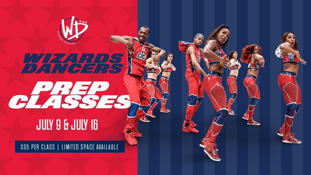 Prep Class dates are here! 🗓 Join us on July 9th and July 16th at 3pm for our Audition Prep Classes! 🤩❤️💙

Stay tuned for registration details and more information! 
.
.
.
#NBA #NBADancers #WashingtonWizards #WashingtonDC #WizardsDancers #DCFamily #DCAboveAll #Auditions