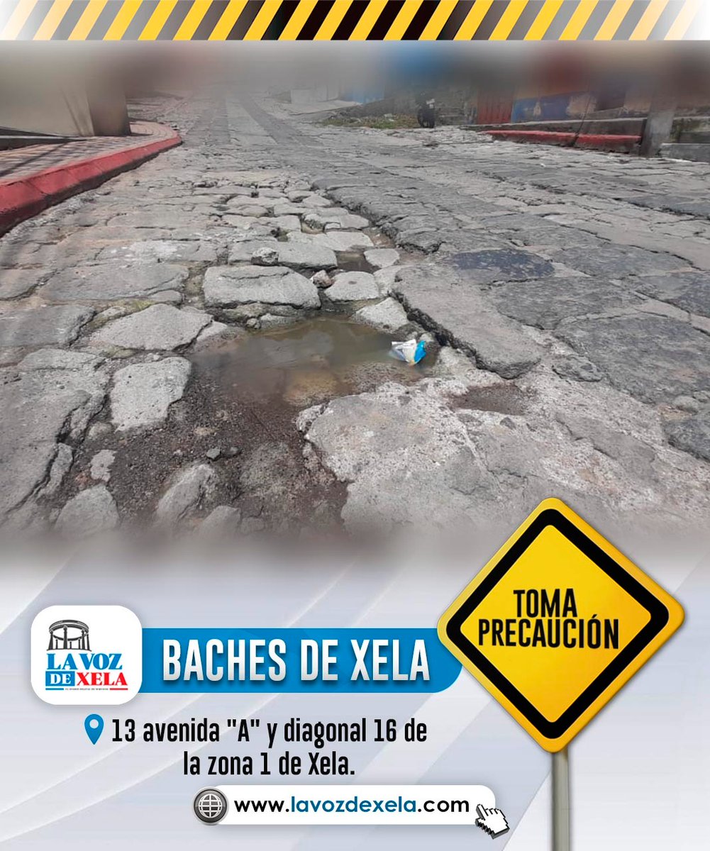 lavozdexela's tweet photo. ORIENTACIÓN AL CONDUCTOR 37/40 | Toma tus precauciones en esta dirección, porque cuando llueve no se logra ver el bache. Conoce 40 baches de la ciudad. #cuidatuvehiculo #CuidaTuVida #Precaucion https://t.co/ywZR3oajh8