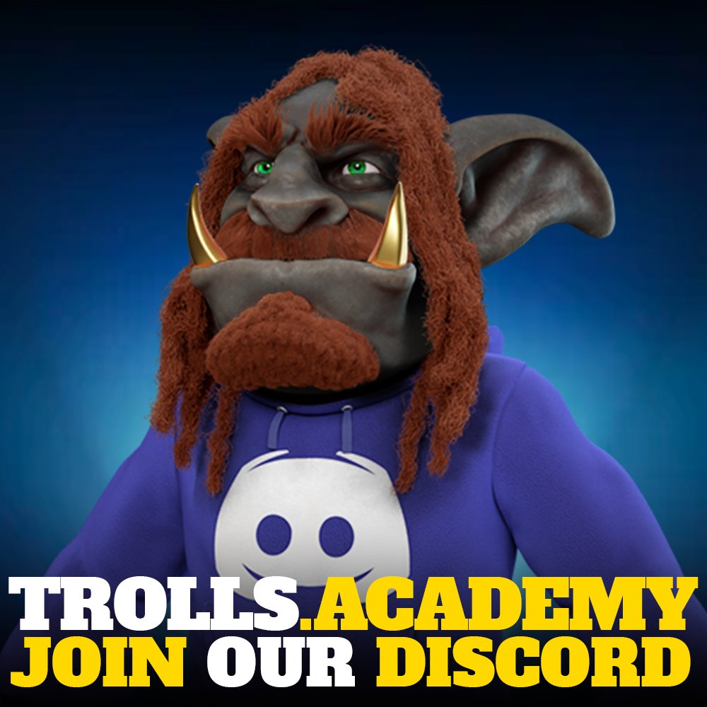 🎟 WL Giveaways on Discord:
discord.gg/fwWuNsHQWh

✅ 10000 Unique Trolls
✅ 14 Tribes
✅ Full frame 3D characters
✅ Over 200 traits
✅ Staking platform
✅ Earn $TROLL and $SNACK Token

#NFT #NFTCommuntiy #NFTinvestor #NFTdrop #NFTartist #NFTGiveaway