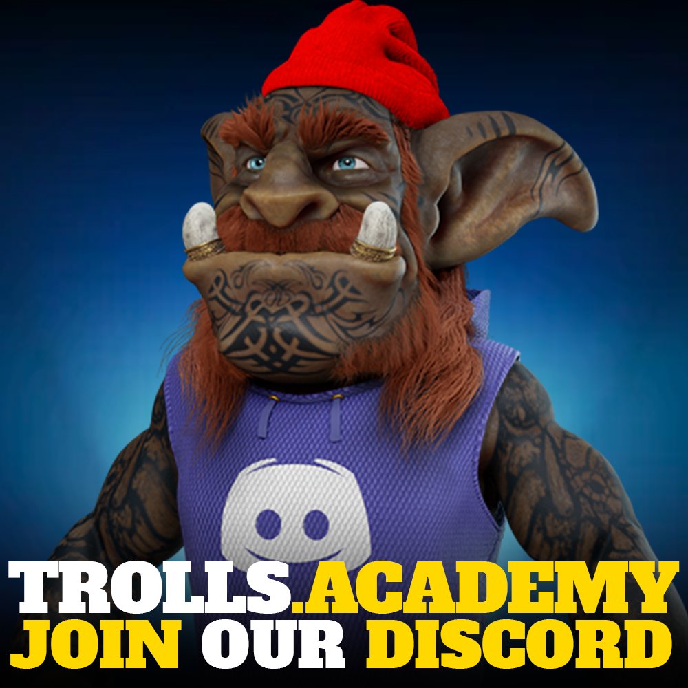🎟 WL Giveaways on Discord:
discord.gg/fwWuNsHQWh

✅ 10000 Unique Trolls
✅ 14 Tribes
✅ Full frame 3D characters
✅ Over 200 traits
✅ Staking platform
✅ Earn $TROLL and $SNACK Token

#NFT #NFTCommuntiy #NFTinvestor #NFTdrop #NFTartist #NFTGiveaway