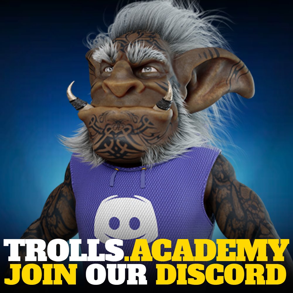 🎟 WL Giveaways on Discord:
discord.gg/fwWuNsHQWh

✅ 10000 Unique Trolls
✅ 14 Tribes
✅ Full frame 3D characters
✅ Over 200 traits
✅ Staking platform
✅ Earn $TROLL and $SNACK Token

#NFT #NFTCommuntiy #NFTinvestor #NFTdrop #NFTartist #NFTGiveaway
