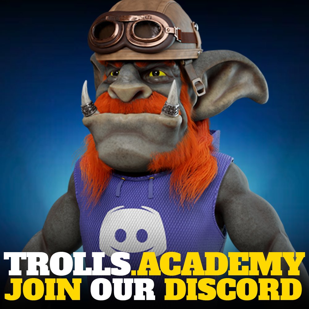🎟 WL Giveaways on Discord:
discord.gg/fwWuNsHQWh

✅ 10000 Unique Trolls
✅ 14 Tribes
✅ Full frame 3D characters
✅ Over 200 traits
✅ Staking platform
✅ Earn $TROLL and $SNACK Token

#NFT #NFTCommuntiy #NFTinvestor #NFTdrop #NFTartist #NFTGiveaway