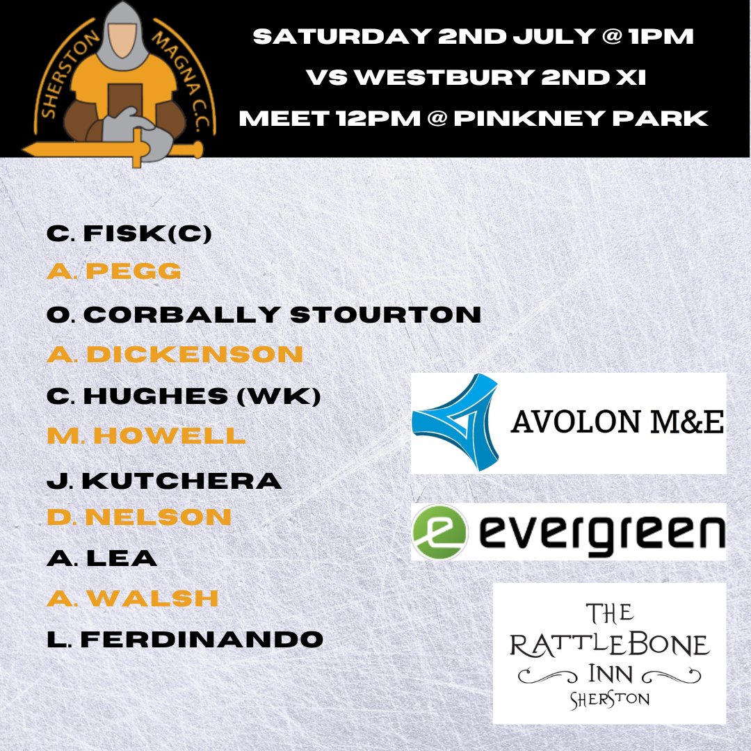 Sherston Magna CC (@sherstonmagnacc) on Twitter photo π 1st XI π <a href="/WestburyDistCC/">Westbury,WiltsCc</a> 2nd XI
π <a href="/WCCLCricket/">Wiltshire County Cricket League</a> Div 4
π Saturday 2nd July 2022
π 1pm start
π Pinkney Park
#UpTheMagna π 1st XI π <a href="/WestburyDistCC/">Westbury,WiltsCc</a> 2nd XI
π <a href="/WCCLCricket/">Wiltshire County Cricket League</a> Div 4
π Saturday 2nd July 2022
π 1pm start
π Pinkney Park
#UpTheMagna
