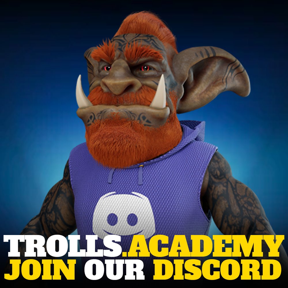🎟 WL Giveaways on Discord:
discord.gg/fwWuNsHQWh

✅ 10000 Unique Trolls
✅ 14 Tribes
✅ Full frame 3D characters
✅ Over 200 traits
✅ Staking platform
✅ Earn $TROLL and $SNACK Token

#NFT #NFTCommuntiy #NFTinvestor #NFTdrop #NFTartist #NFTGiveaway