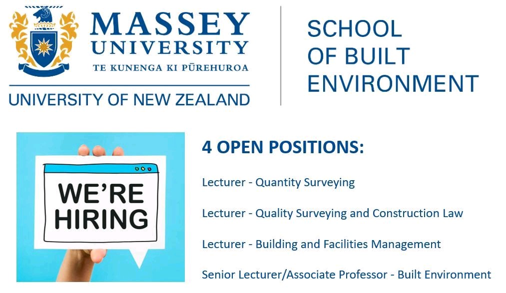 School of Built Environment - Massey University tweet media