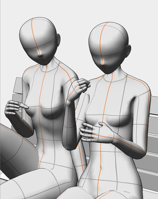 以前の絵はこんな感じで作った。実際は全然重ならないから3D使うのムズい。 