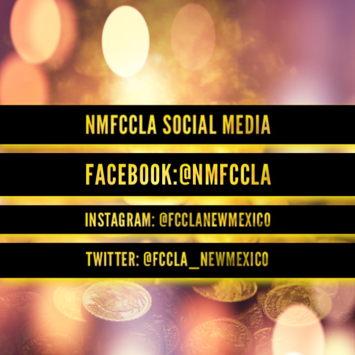 fccla_NewMexico's tweet photo. Make sure to follow us on all of our Social Media accounts to stay on top of #NMFCCLA news and events! #IAMNMCTSO https://t.co/0E04Trn6o5