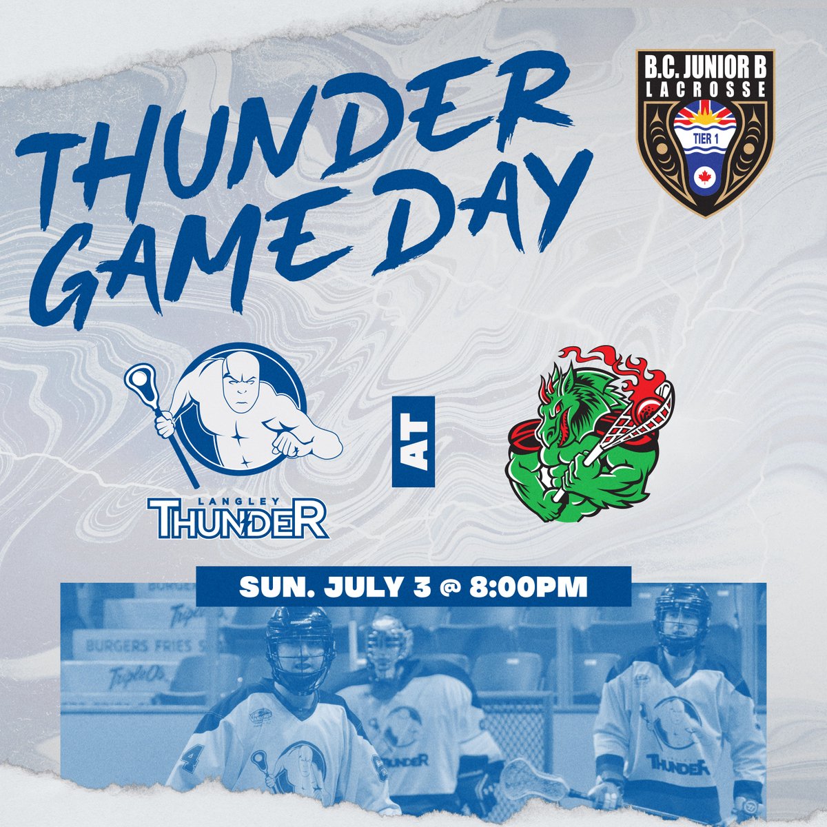 ThunderJrTier1's tweet photo. Game day as we head to the Swamp to face Burnaby as we jockey for playoff position to wrap up the @bc_jrb_lacrosse regular season https://t.co/ksWCoqwPpF