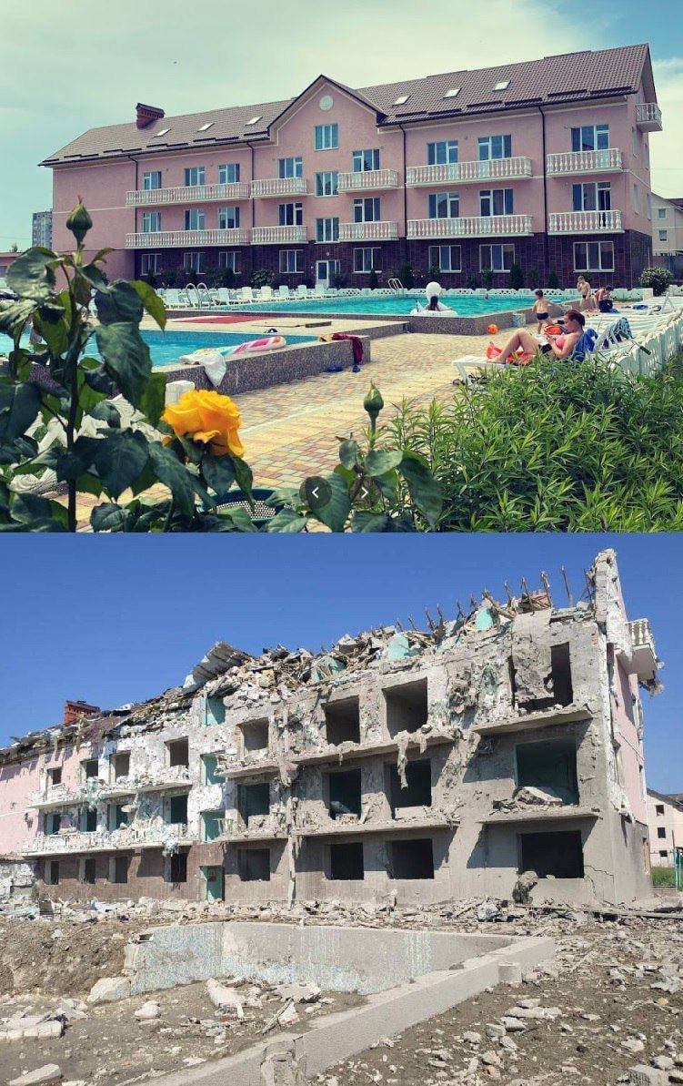 [ 🇷🇺 RUSSIE | 🇺🇦 UKRAINE ]

🔸 Un hôtel situé à Serhiivka dans la région d'Odessa, avant / après. Plusieurs personnes ont été tuées.