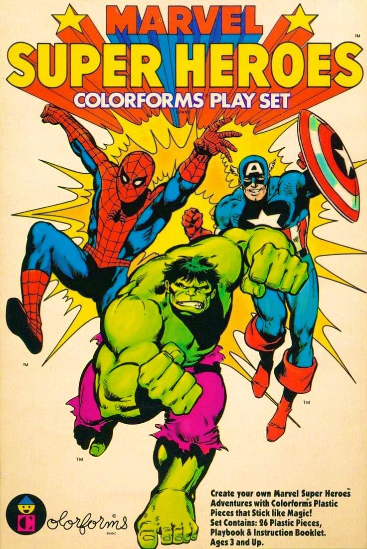 EdGeinFan2's tweet image. #colorforms set from #Marvel