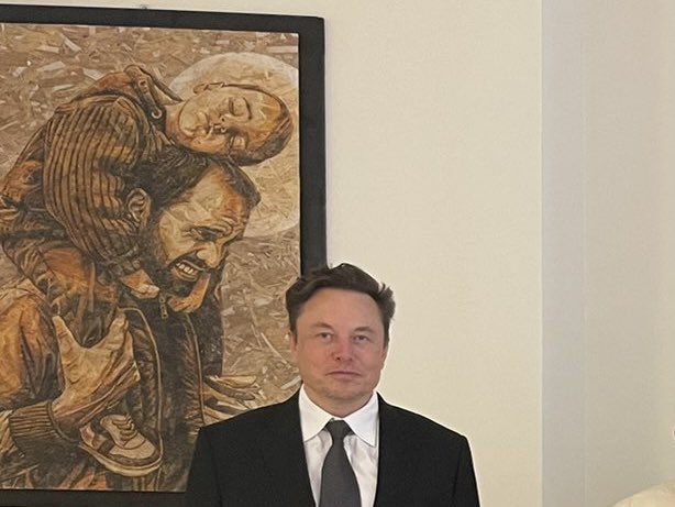 <a href="/elonmusk/">Elon Musk</a> <a href="/Pontifex/">Pope Leo XIV</a> Dude in the artwork wishing he would’ve used the toilet before his kid fell asleep up there.