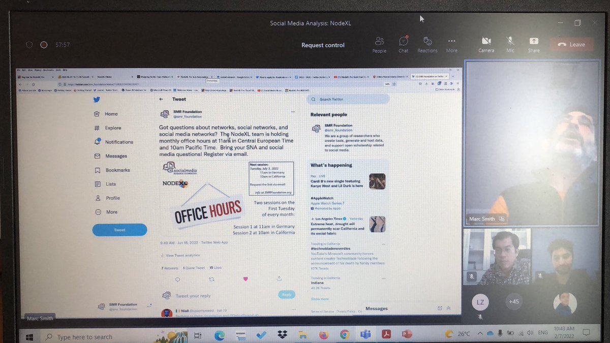 qifaysj's tweet image. Good morning. Today I have an Industrial talks or more into sharing knowledge from lecturer Dr. @marc_smith Thank you for your sharing session. #nodexlpro #usm #SocialMedia #socialnetworks #YouTube #Twitter